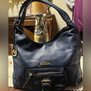 Michael Kors Dark Fulton Blue Hobo Bag